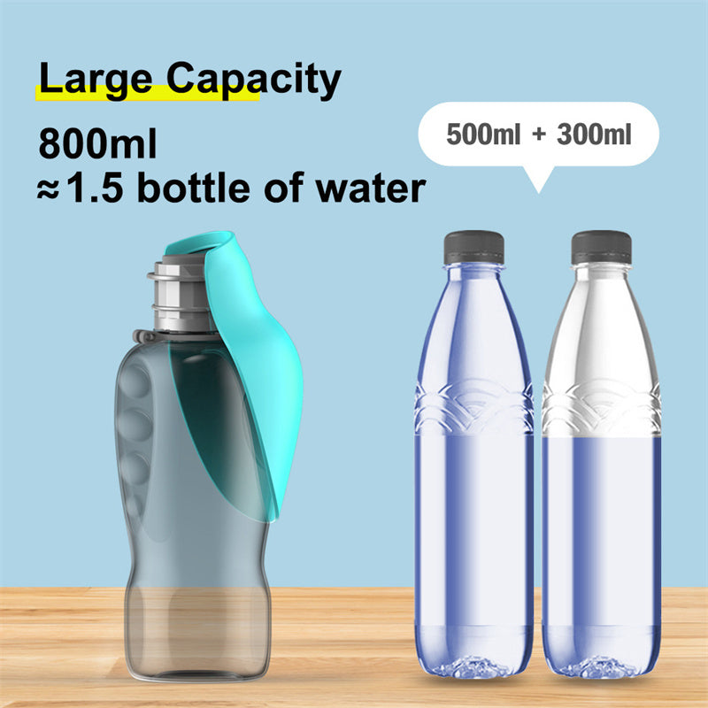 Foldable Travel Water Bottle – Portable Silicone Bowl & Dispenser for Dogs on the Go
