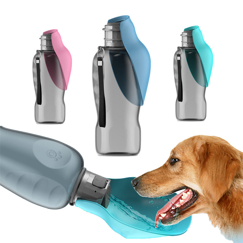 Foldable Travel Water Bottle – Portable Silicone Bowl & Dispenser for Dogs on the Go