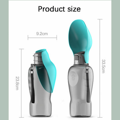 Foldable Travel Water Bottle – Portable Silicone Bowl & Dispenser for Dogs on the Go