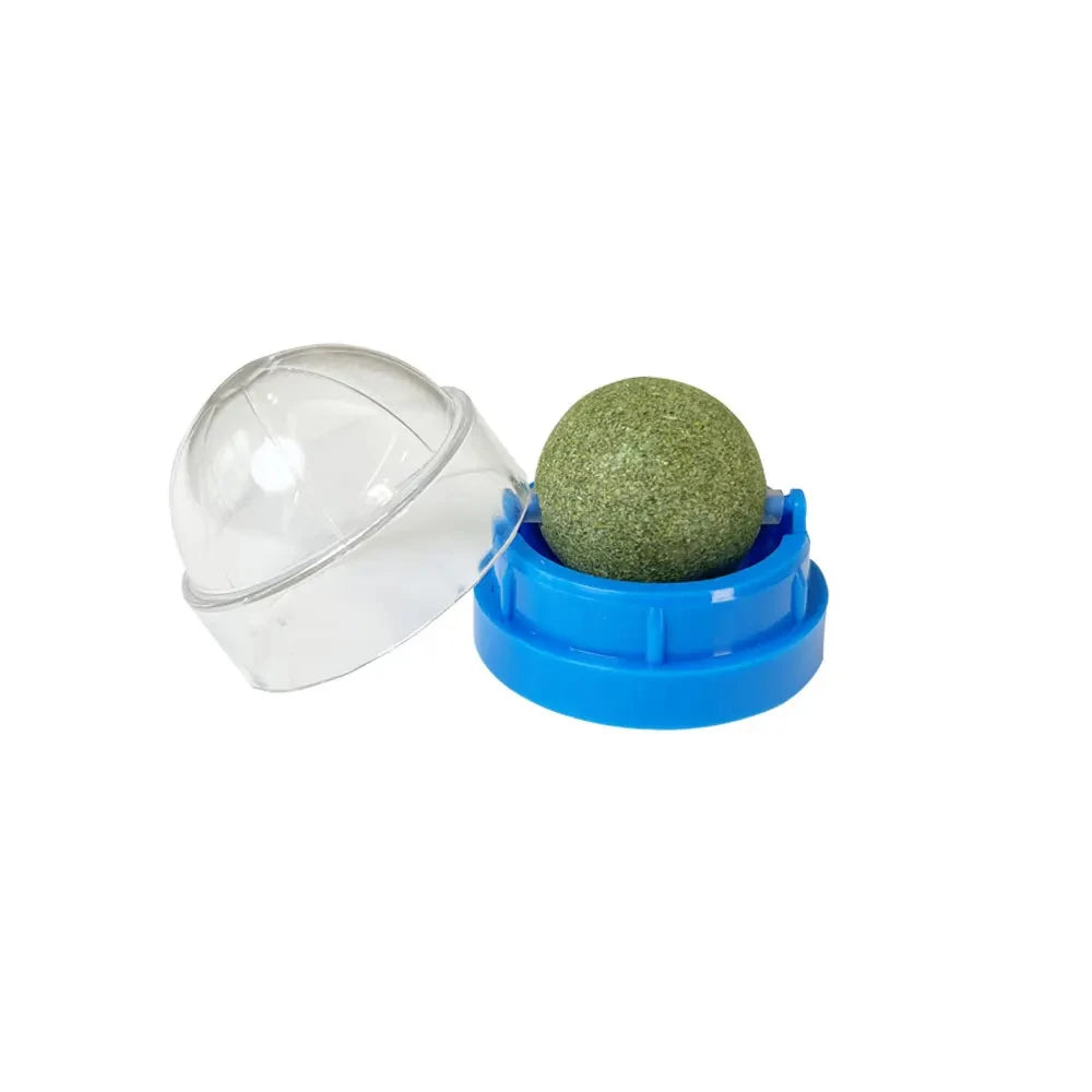 Catnip Wall Ball – Rotating Licking Toy for Dental Health & Playtime