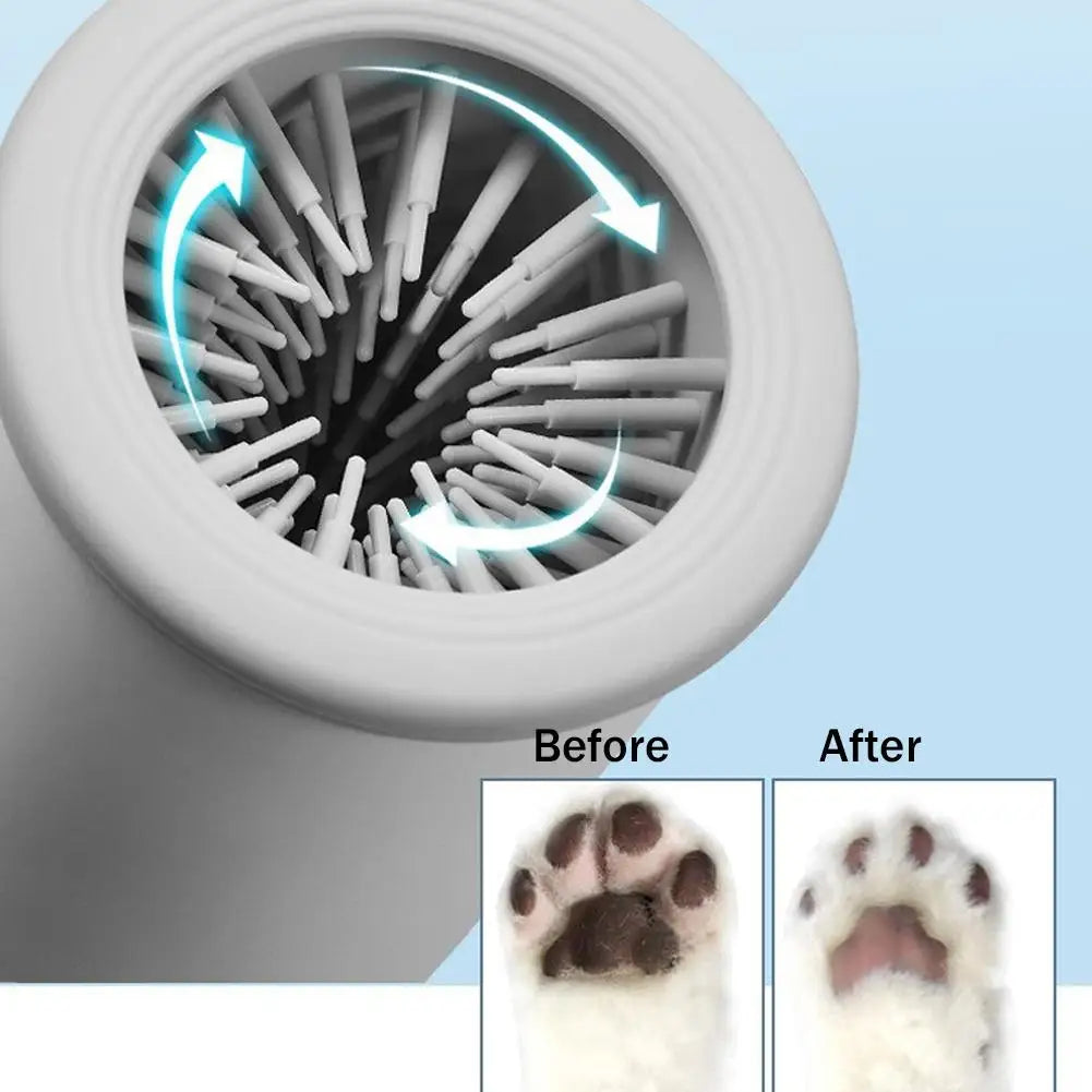 Electric Paw Cleaner for Dogs & Cats | Automatic Deep-Clean Pet Paw Washer | Portable, USB Rechargeable, Gentle Silicone Bristles