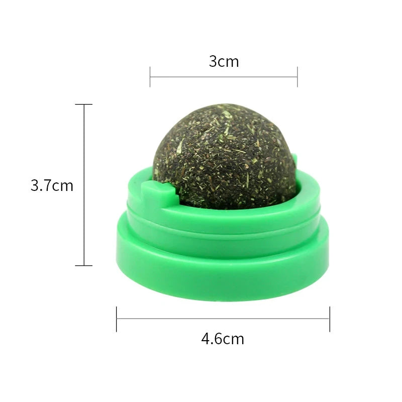 Catnip Wall Ball – Rotating Licking Toy for Dental Health & Playtime