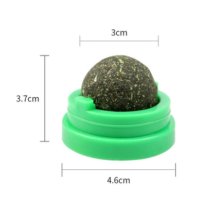 Catnip Wall Ball – Rotating Licking Toy for Dental Health & Playtime