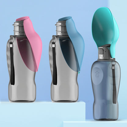 Foldable Travel Water Bottle – Portable Silicone Bowl & Dispenser for Dogs on the Go
