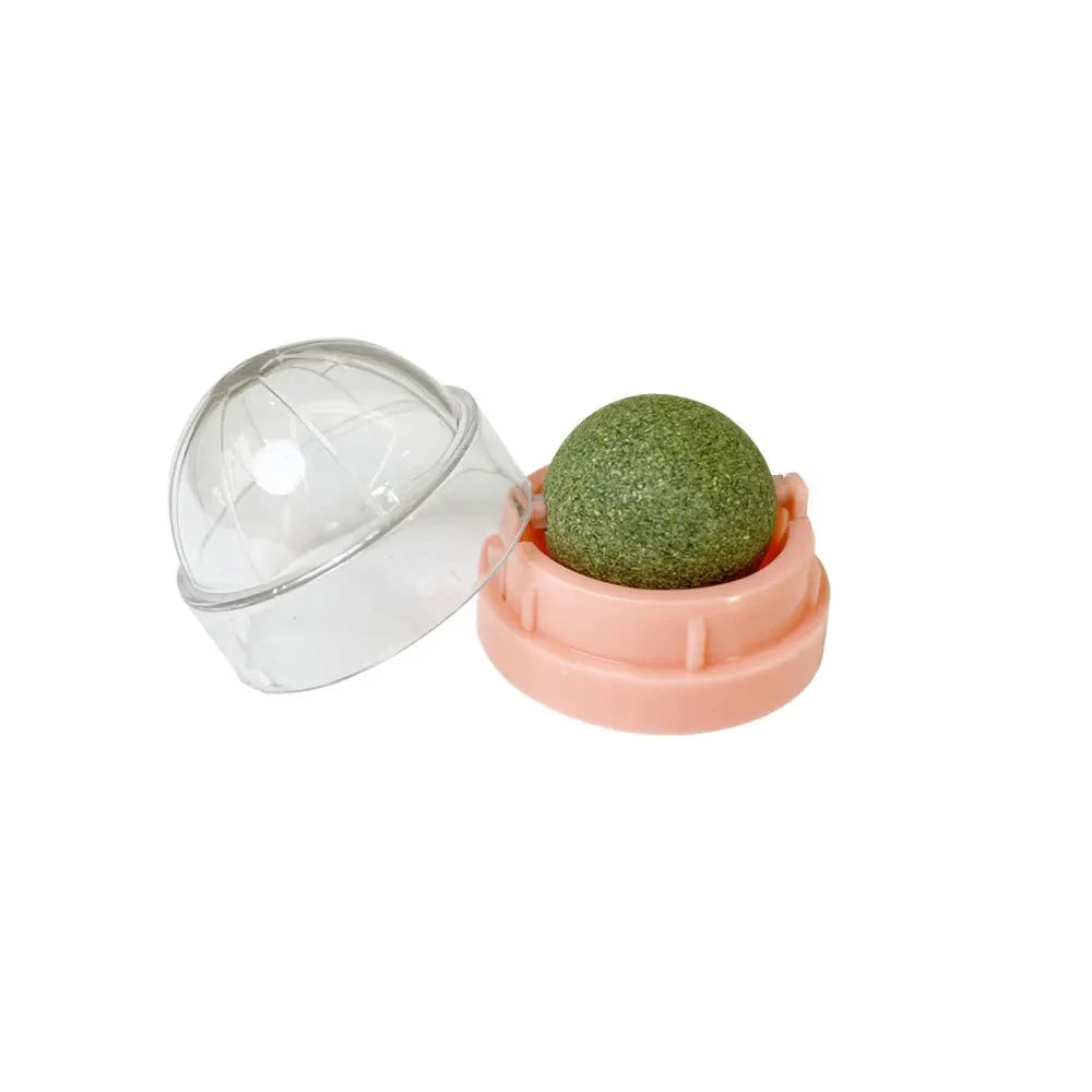 Catnip Wall Ball – Rotating Licking Toy for Dental Health & Playtime