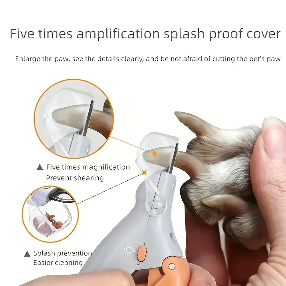LED Pet Nail Clippers – See-Through-the-Nail Precision Trimming for Dogs & Cats